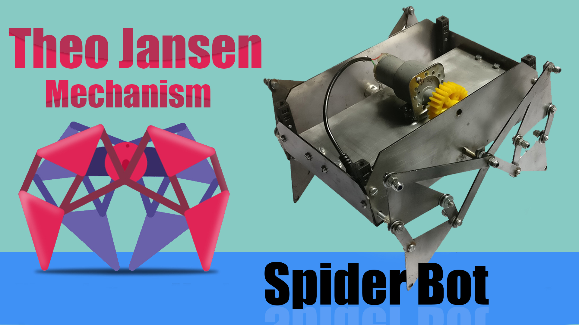 Theo Jansen机械4腿蜘蛛机器人