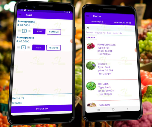 Nevon Herb＆Grocery购物Android应用程序
